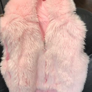 Girls faux fur vest